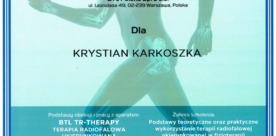 Certyfikat Terapia radiofalowa