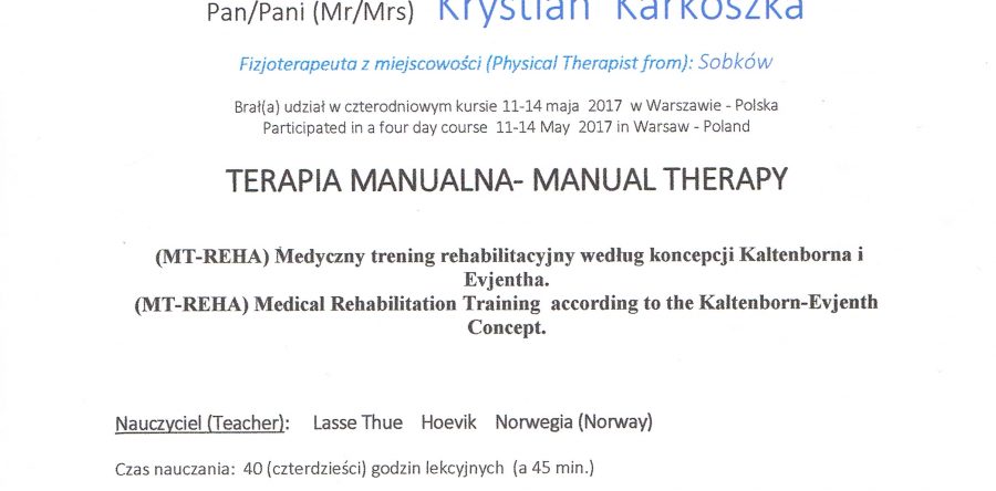 Terapia Kaltenborn Evjenth