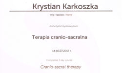 Certyfikat Osteopatia