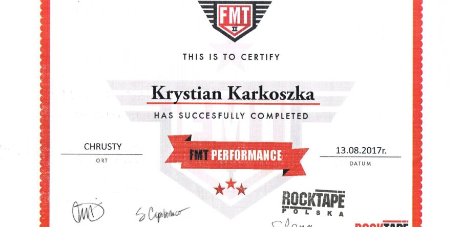 Certyfikat Rock Taping