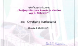 Certyfikat Skoliozy