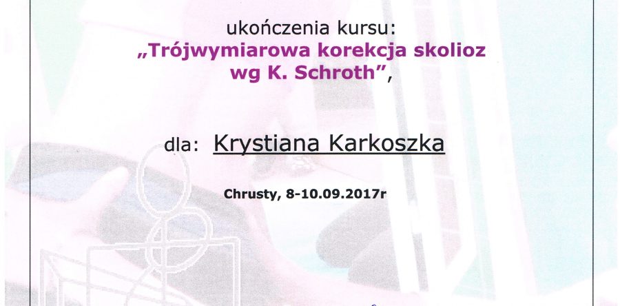 Certyfikat Skoliozy